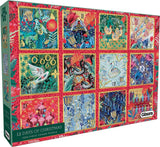 12 Days Of Christmas - Emily Frances Grant | Gibsons | 1000 Pieces | Jigsaw Puzzle - Puzzles +
