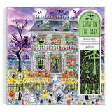 Haunted House - Michael Storrings | Glow in the Dark | Galison | 500 Pieces | Jigsaw Puzzle