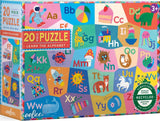 Learn the Alphabet - Sarah Walsh | Eeboo | 20 XL Pieces | Jigsaw Puzzle