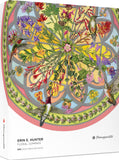 Floral Compass - Erin E. Hunter | Pomegranate | 500 Pieces | Circular Jigsaw Puzzle