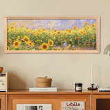 The Summer Of Sunflowers | Botop Blackcard | 1000 Pieces | Panorama Jigsaw Puzzle