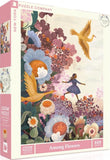 Among Flowers - Adelina Lirus | New York Puzzle Company | 500 Pieces | Jigsaw Puzzle - Puzzles +