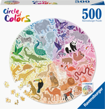 Animals - Circle Of Colours | Ravensburger | 500 Pieces | Circular Jigsaw Puzzle - Puzzles +
