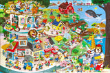 Animals In Town - Linda Bleck | Eeboo | 20 XL Pieces | Jigsaw Puzzle - Puzzles +