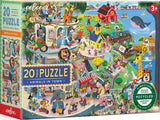 Animals In Town - Linda Bleck | Eeboo | 20 XL Pieces | Jigsaw Puzzle - Puzzles +