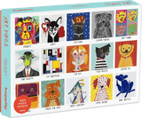 Art Dogs - Nia Gould | Happily | 1000 Pieces | Jigsaw Puzzle - Puzzles +