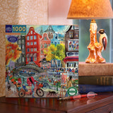 Artists In Amsterdam - Victoria Tenter-Krylov | Eeboo | 1000 Pieces | Jigsaw Puzzle - Puzzles +