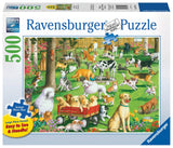 At The Dog Park | Ravensburger | 500 Extra Large Pieces | Jigsaw Puzzle - Puzzles +
