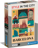 Barcelona - Style In The City | Clementoni | 1000 Pieces | Jigsaw Puzzle - Puzzles +