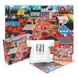 Barn Quilts - Julie Pace Hoff | Grateful House | 1000 Pieces | Jigsaw Puzzle - Puzzles +