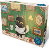 Black Cat On The Toilet - Miss Wenly | The Puzzle Collab | 500 Pieces | Jigsaw Puzzle - Puzzles +