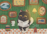 Black Cat On The Toilet - Miss Wenly | The Puzzle Collab | 99 Pieces | Micro Jigsaw Puzzle - Puzzles +