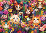 Blooming Whiskers - Brigid Ashwood | Cobble Hill | 1000 Pieces | Jigsaw Puzzle - Puzzles +