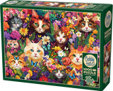 Blooming Whiskers - Brigid Ashwood | Cobble Hill | 1000 Pieces | Jigsaw Puzzle - Puzzles +
