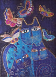 Blue Cats & Butterflies - Fantastic Felines | Paperblanks | 500 Pieces | Jigsaw Puzzle - Puzzles +