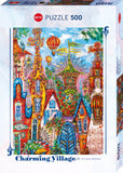 Blue Gate - Charming Village | Tatyana Murova | Heye | 500 Pieces | Jigsaw Puzzle - Puzzles +