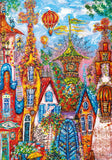Blue Gate - Charming Village | Tatyana Murova | Heye | 500 Pieces | Jigsaw Puzzle - Puzzles +