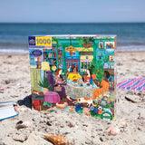Books & Tea By The Sea - Victoria Ball | Eeboo | 1000 Pieces | Jigsaw Puzzle - Puzzles +