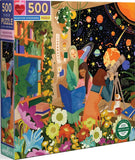 Bookstore Astronomers - Ashikin Hussin | Eeboo | 500 Pieces | Jigsaw Puzzle - Puzzles +