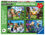 Bumper Puzzle Pack | Minecraft | Ravensburger | 4 x 100 Pieces | Jigsaw Puzzle - Puzzles +