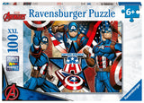 Captain America | Marvel | Ravensburger | 100 XXL Pieces | Jigsaw Puzzle - Puzzles +