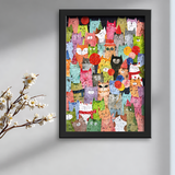 Cat Party | Botop Blackcard | 300 Pieces | Jigsaw Puzzle - Puzzles +