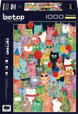 Cats | Botop Blackcard | 1000 Pieces | Jigsaw Puzzle - Puzzles +