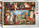 Cats By Aquarium | Eurographics | 1000 Pieces | Jigsaw Puzzle - Puzzles +