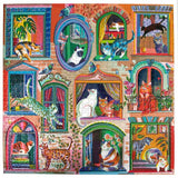 Cats In Windows - Asta Barrington | Eeboo | 1000 Pieces | Jigsaw Puzzle - Puzzles +