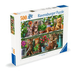 Cats On The Shelf | Ravensburger | 500 Pieces | Jigsaw Puzzle - Puzzles +