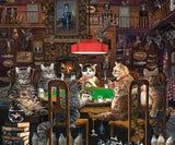 Cats Playing Poker - Julie Pace Hoff | Grateful House | 1000 Pieces | Jigsaw Puzzle - Puzzles +