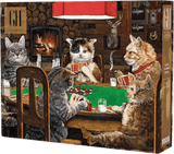Cats Playing Poker - Julie Pace Hoff | Grateful House | 1000 Pieces | Jigsaw Puzzle - Puzzles +