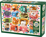 Cats vs Puzzles | Cobble Hill | 1000 Pieces | Jigsaw Puzzle - Puzzles +