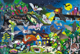 Cauldron of Bats - Linda Bleck | Eeboo | 20 XL Pieces | Jigsaw Puzzle - Puzzles +