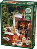 Christmas Kittens - Robert Giordano | Cobble Hill | 1000 Pieces | Jigsaw Puzzle - Puzzles +