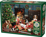 Christmas Puppies - Robert Giordano | Cobble Hill | 1000 Pieces | Jigsaw Puzzle - Puzzles +