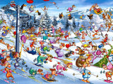 Christmas Skiing - Francois Ruyer | Piatnik | 1000 Pieces | Jigsaw Puzzle - Puzzles +