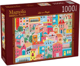 Colourful Houses - Shanya Bharti | Magnolia | 1000 Pieces | Jigsaw Puzzle - Puzzles +