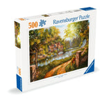 Cottage By The River | Ravensburger | 500 Pieces | Jigsaw Puzzle - Puzzles +
