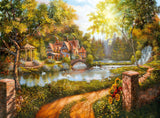 Cottage By The River | Ravensburger | 500 Pieces | Jigsaw Puzzle - Puzzles +