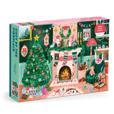 Cozy By The Fireplace - Carla Ellis | Galison | 1000 Pieces | Jigsaw Puzzle - Puzzles +
