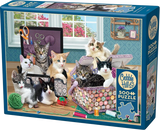 Crafty Kittens | Cobble Hill | 500 Pieces | Jigsaw Puzzle - Puzzles +