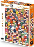 Crayon People | Botop Blackcard | 1000 Pieces | Jigsaw Puzzle - Puzzles +