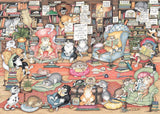 Crazy Cats... Bingley's Bookclub | Linda Jane Smith | Ravensburger | 1000 Pieces | Jigsaw Puzzle - Puzzles +