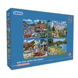 Day Out With The Family - Trevor Mitchell | Gibsons | 4 X 500 Pieces | Jigsaw Puzzle - Puzzles +