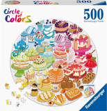 Desserts - Circle Of Colours | Ravensburger | 500 Pieces | Circular Jigsaw Puzzle - Puzzles +
