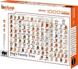 Dog's Family Tree | Botop Blackcard | 1000 Pieces | Jigsaw Puzzle - Puzzles +