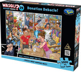 Donation Debacle! - Mystery No.29 | Wasgij? | Holdson | 1000 Pieces | Jigsaw Puzzle - Puzzles +