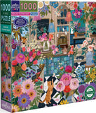 English Flower Shop - Victoria Ball | Eeboo | 1000 Pieces | Jigsaw Puzzle - Puzzles +