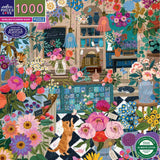 English Flower Shop - Victoria Ball | Eeboo | 1000 Pieces | Jigsaw Puzzle - Puzzles +